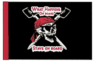 What Happens on Board...12"x18" Flag